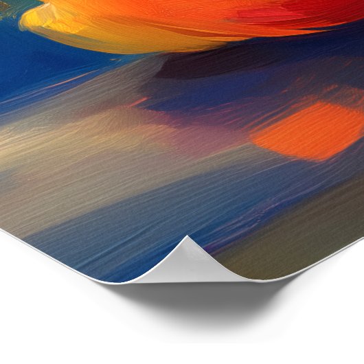 Tokyo Teddy Neon Skyline Night Reflection ポスター (角)