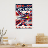 Tokyo Tennis Wall Art Retro Matchday Design - Bold ポスター (キッチン)