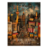 Tokyo: The Heart of Japan - Whimsical Art ポスター (正面)