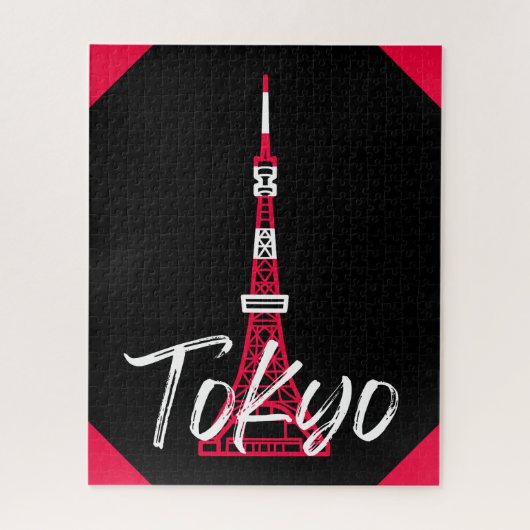 Tokyo Tower Sketch of Minato, Tokyo, Japan ジグソーパズル (縦)