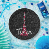 Tokyo Tower Sketch of Minato, Tokyo, Japan  ペーパープレート (パーティー)