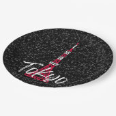 Tokyo Tower Sketch of Minato, Tokyo, Japan  ペーパープレート (アングル)