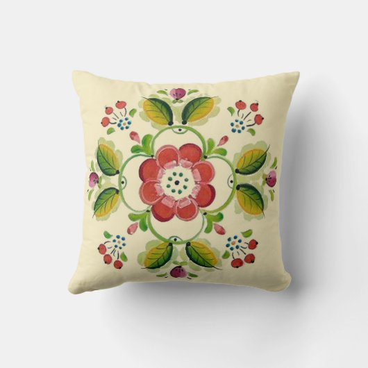 Toleのロゼットの枕 クッション (裏面)