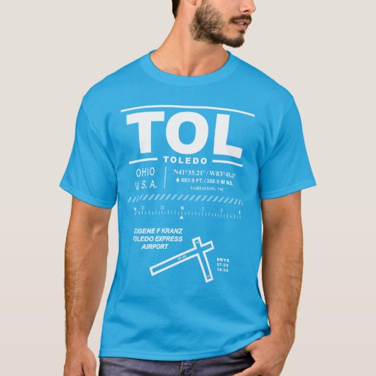 Toledo Express Airport TOL Tシャツ (正面)