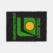 Toledo Goaldiggers 70s80s Hockey Team  フリースブランケット (正面(横))