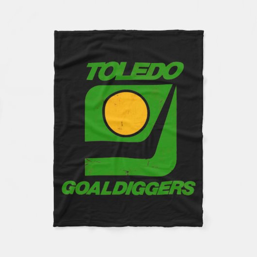 Toledo Goaldiggers 70s80s Hockey Team  フリースブランケット (正面)
