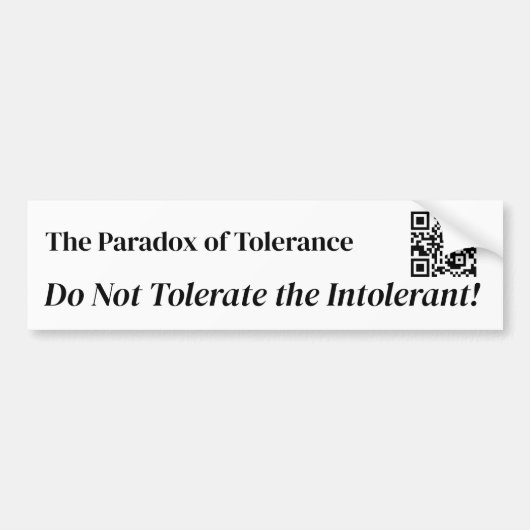 Tolerance バンパーステッカー (正面)