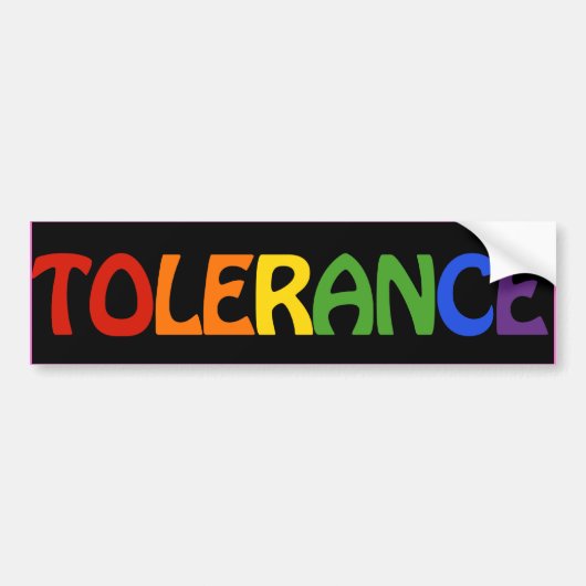 TOLERANCE RAINBOW -.png バンパーステッカー (正面)