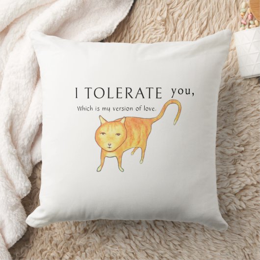 Tolerant Apathetic Orange Cat クッション (ブランケット)