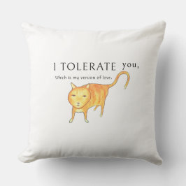 Tolerant Apathetic Orange Cat クッション
