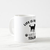 Toller犬の品種デザイン コーヒーマグカップ (正面左)
