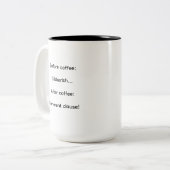 ToLN コーヒーマグ カフェイン前後 ツートーンマグカップ (正面左)
