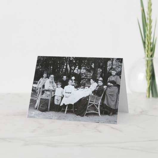 Tolstoy作家レオN.の家族のポートレート カード (正面)