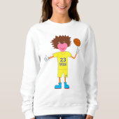 Tomという名前のCUteハート スウェットシャツ (正面)