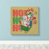 TomとJerryがそりにプレゼントを届ける キャンバスプリント (インサイチュ (ウッドフロア))