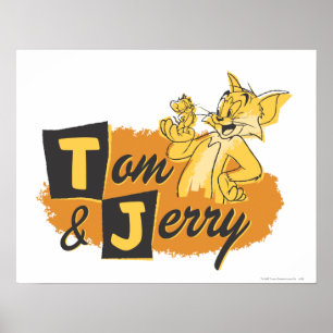 TomとJerry Mouse In Pawロゴ ポスター