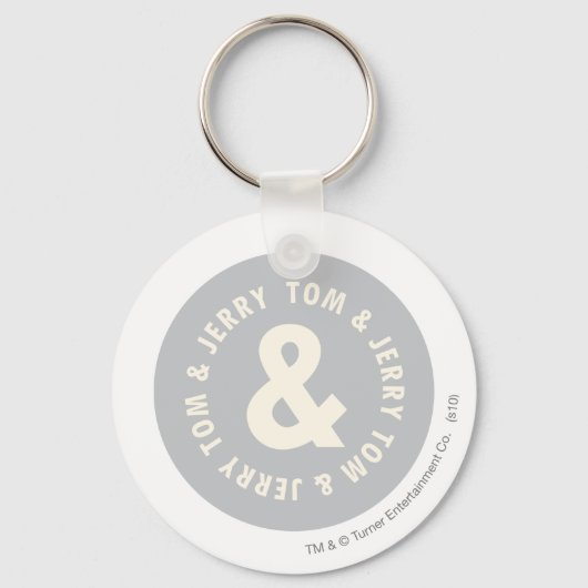 TomとJerry Roundロゴ1 キーホルダー (正面)