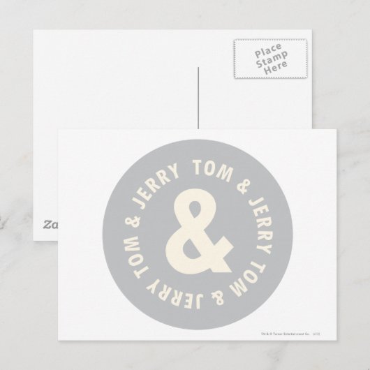 TomとJerry Roundロゴ1 ポストカード (正面/裏面)