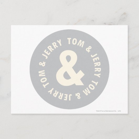 TomとJerry Roundロゴ1 ポストカード (正面)