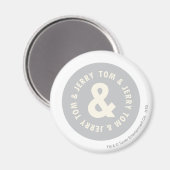 TomとJerry Roundロゴ1 マグネット (正面/裏面)