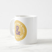 TomとJerry Roundロゴ3 コーヒーマグカップ (正面左)