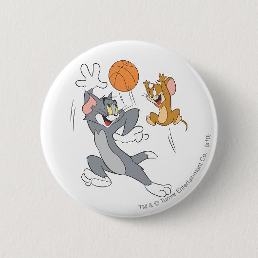 Tom and Jerry Basketball 1 缶バッジ (正面)