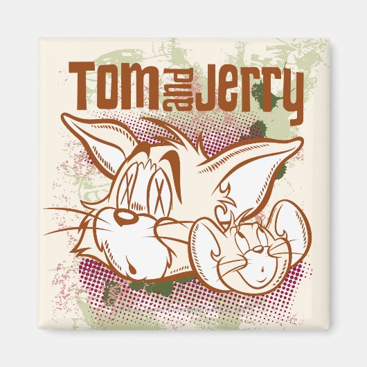 Tom and Jerry Brown and Green マグネット (正面)