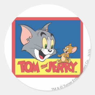 Tom And Jerry Logo Flat ラウンドシール