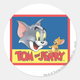 Tom And Jerry Logo Shaded ラウンドシール
