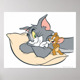 Tom and Jerry On Pillow ポスター
