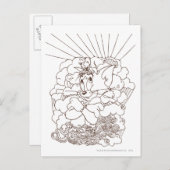 Tom and Jerry Outline ポストカード (正面/裏面)