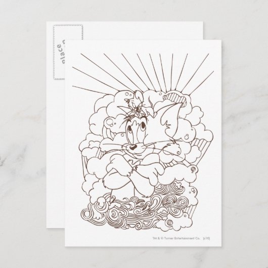 Tom and Jerry Outline ポストカード (正面/裏面)