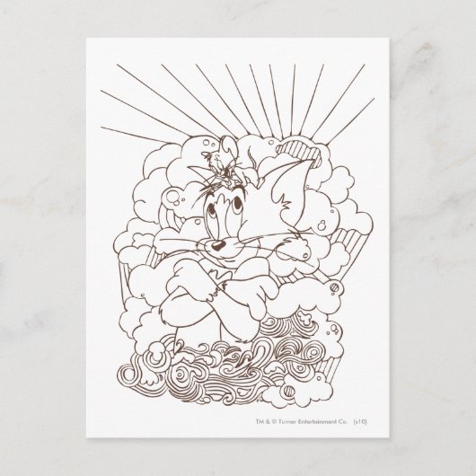 Tom and Jerry Outline ポストカード (正面)