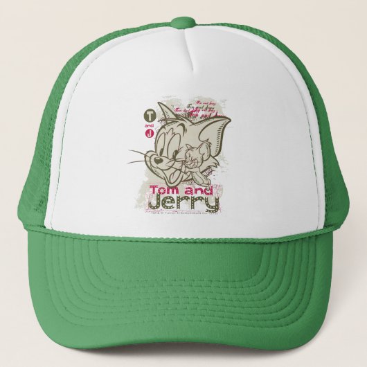 Tom and Jerry Pink and Green キャップ (正面)