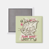 Tom and Jerry Pink and Green マグネット (正面/裏面)