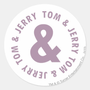 Tom and Jerry Round Logo 10 ラウンドシール