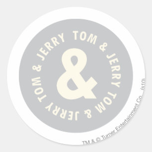 Tom and Jerry Round Logo 1 ラウンドシール