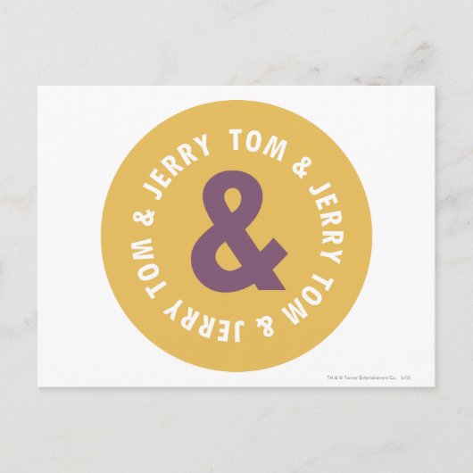 Tom and Jerry Round Logo 3 ポストカード (正面)