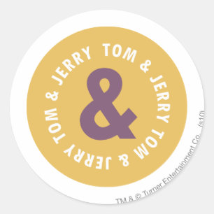 Tom and Jerry Round Logo 3 ラウンドシール