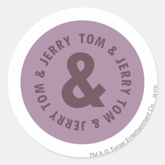 Tom and Jerry Round Logo 7 ラウンドシール (正面)