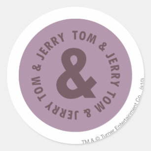 Tom and Jerry Round Logo 7 ラウンドシール
