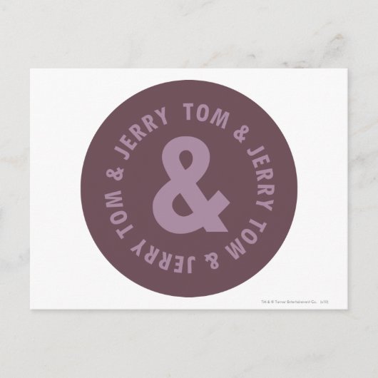Tom and Jerry Round Logo 9 ポストカード (正面)