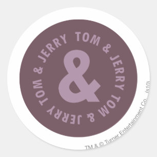 Tom and Jerry Round Logo 9 ラウンドシール
