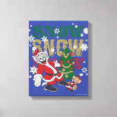 Tom and Jerry Santas By The Tree キャンバスプリント (正面)