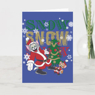 Tom and Jerry Santas By The Tree シーズンカード