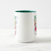 Tom and Jerry Santas By The Tree マグカップ (中央)