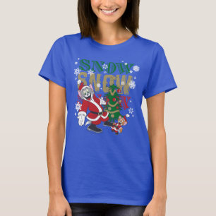 Tom and Jerry Santas By The Tree Tシャツ