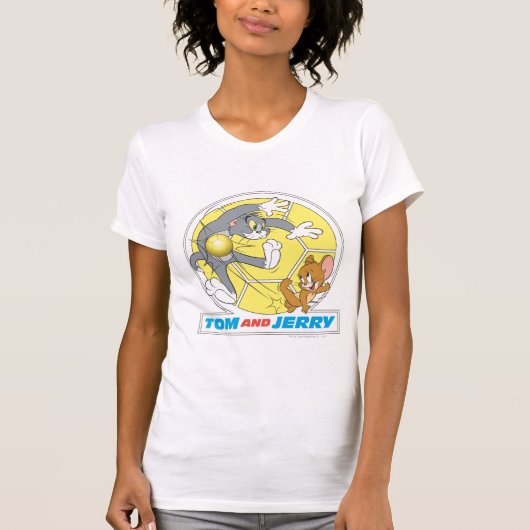 Tom and Jerry Soccer (Football) 8 Tシャツ (正面)