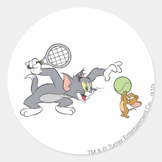 Tom and Jerry Tennis Stars 2 ラウンドシール (正面)