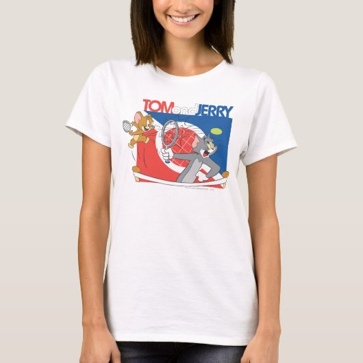 Tom and Jerry Tennis Stars 4 Tシャツ (正面)